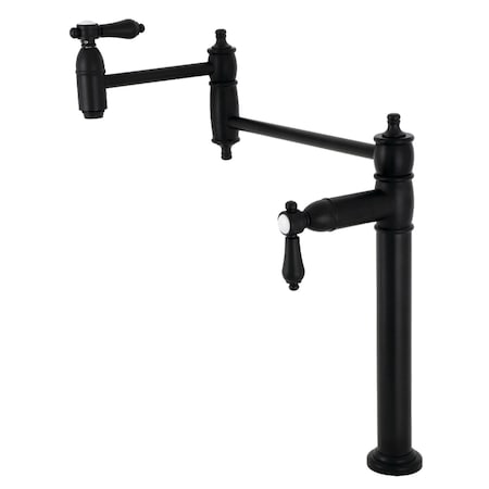 Kingston Brass Deck Mount Pot Filler, Matte Black KS3700BAL